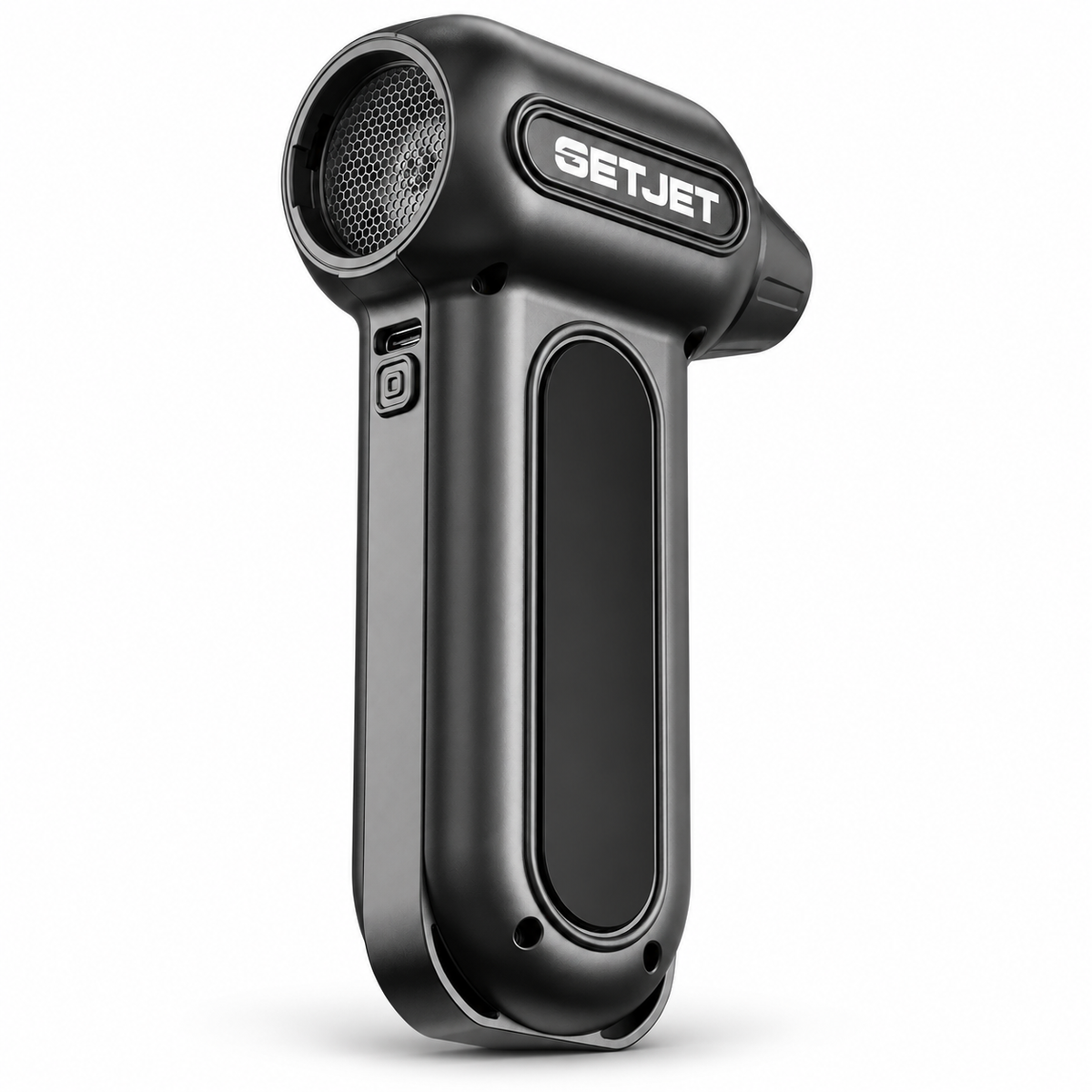 Jet One rear air inlet, USB-C charging port and power button